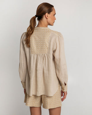 Blouse Cross L/S Buttons