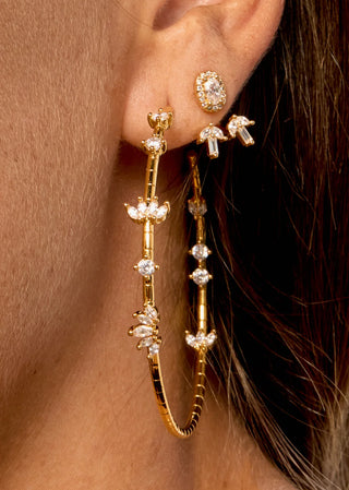 Mya-Bay Magnolia Hoops Earrings