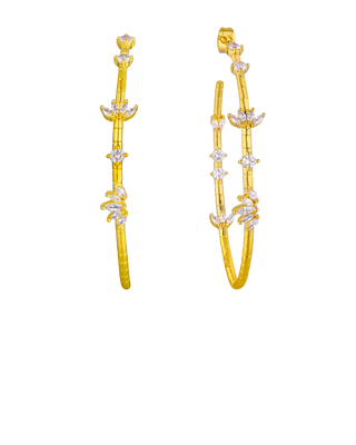 Mya-Bay Magnolia Hoops Earrings
