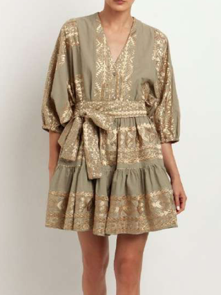 Embroidery Gold Dress Belt