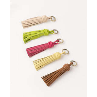 Tassel Leather Bag Charm & Keychain
