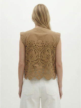 Carel Sleeveless Caramel Top