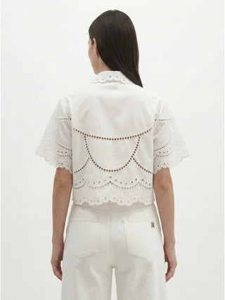 Caya White Shirt with embroidery
