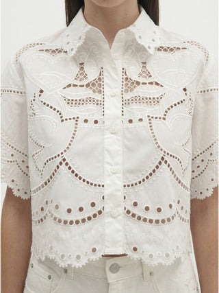 Caya White Shirt with embroidery