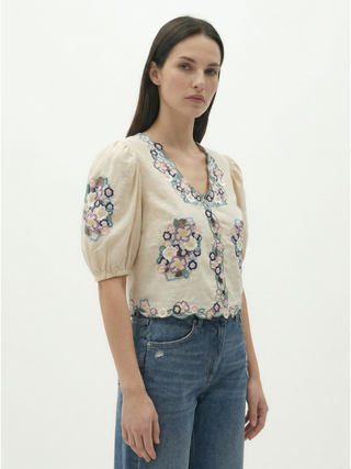 Clarita Short-Sleeve Top