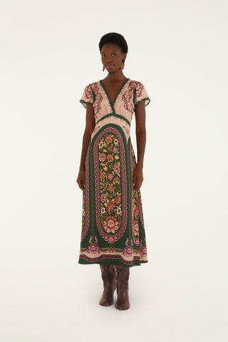 Farm Rio Daniela Green Maxi Dress