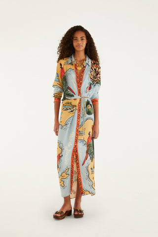 Farm Rio Beaches Path Maxi Dress