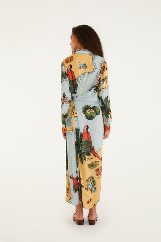 Farm Rio Beaches Path Maxi Dress