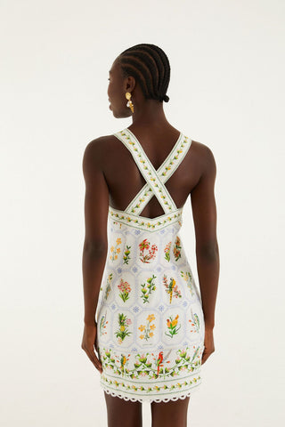 Farm Rio Tropical Porcelain Mini Dress