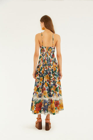 Farm Rio Tropi off white maxi dress