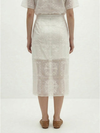 Jinia Embroidered Midi Skirt