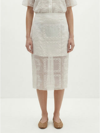 Jinia Embroidered Midi Skirt