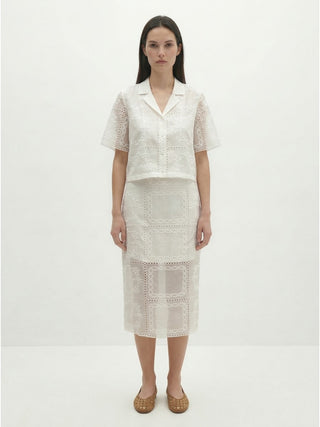 Jinia Embroidered Midi Skirt