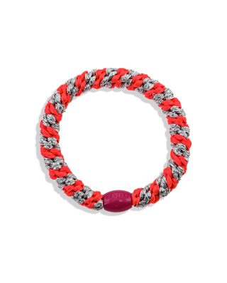 KKNEKKI Pink Neon Silver Hair Tie