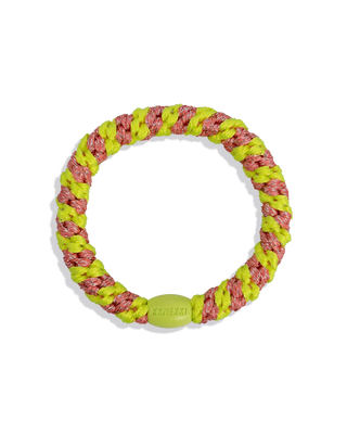 COMING SOON - KKNEKKI Stripe Coral Neon Hair Tie