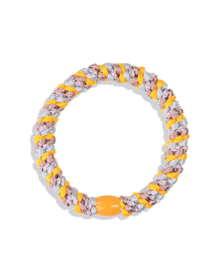 KKNEKKI Light Pink Orange Glitter Hair Tie