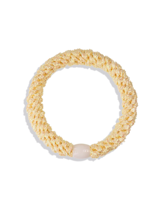 KKNEKKI Light Yellow Glitter Hair Tie