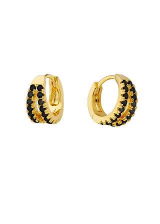 Mya-Bay Black Double Dehli Earrings