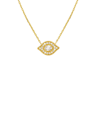 Mya-Bay White Majestic Eye Necklace