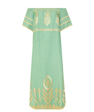 Dress Long Feather Off Shoulder