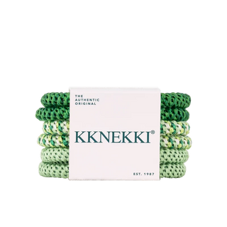 KKNEKKI Bundle Slim Green Shades Hair Ties (S-Bun13)